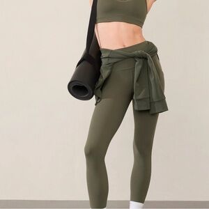 ATHLETA SALUTATION STASH HIGH RISE MESH 7/8 LEGGING SIZE L